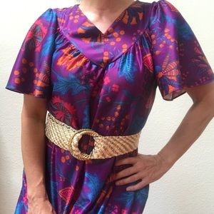 Vintage 70’s Hawaiian Maxi Dress (Sm)
